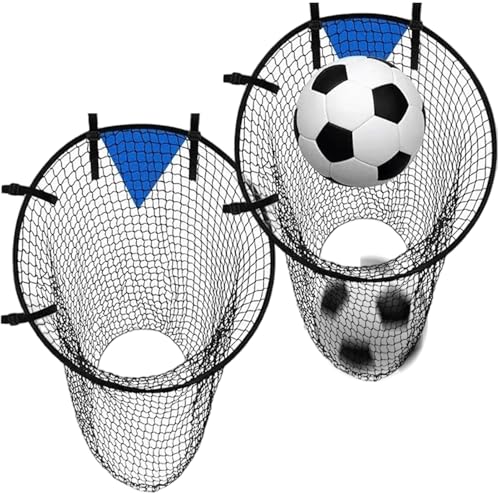 LEKEFETO 2 Stück Fußballtor Zielnetz: Fußballzielnetz für Training, Einfache Montage Fussball Ziel, Zubehör für Fussballtor, Fussballtor Torwand für Schießgenauigkeit Verbesserung, Fußball Zielnetz