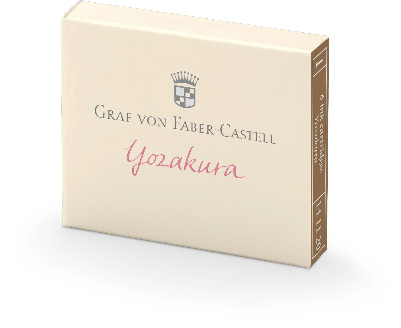 Graf von Faber-Castell Dolma Kalem Kartuşu, 6’lı, Yozakura Renk, Suya ve Silinmeye Dayanıklı, Işığa Karşı Dirençli, Ergonomik, Tek Kullanımlık