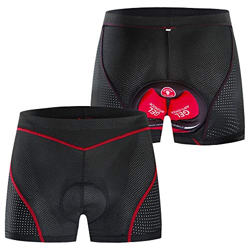 Shorts de ciclismo, Andoer Calção de ciclismo masculino 5D acolchoado BTT para bicicleta Shorts de b