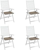 Vista 27 de Cojines para sillas de jardín, 2 unidades, color rojo, 19.7 x 19.7 x 1.2 pulgadas, cojines de tela Oxford para Sillas de Comedor para sillas