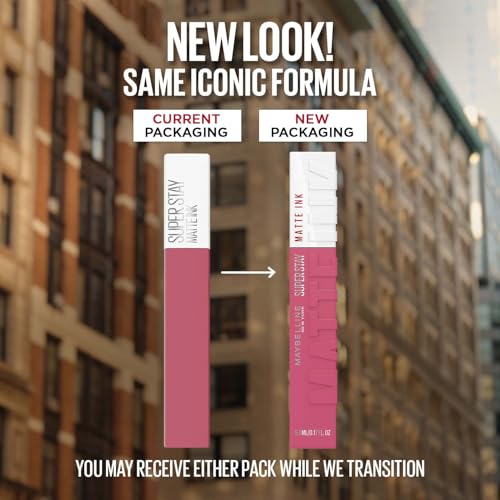 Image of Maybelline New York SuperStay Matte Ink Liquid Lipstick - 15 Lover, Highly pigmented, Transfer Proof & Fade Proof. Maybelline New York SuperStay Matte Ink Liquid Lipstick Lasts Up To 16 Hour | 5ml