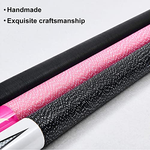 Taco de Pool 147 cm con empuñadura de lino color rosa miniatura 5
