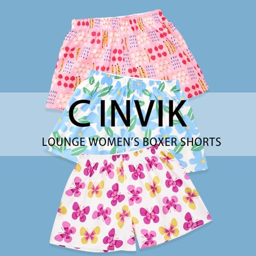 Image of Boxer Shorts for Women Gingham Sleep Y2k Printed Boxers Pj Boxer | Trendy Short,Checkered,Baggy Pj Boxers