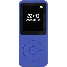 MP3 Player with Bluetooth, HiFi Sound Portable Music Player with 1.77 Inch Screen, FM Radio, Recorder, Alarm Clock, Digital Audio Player for Sports Running Dark Blue