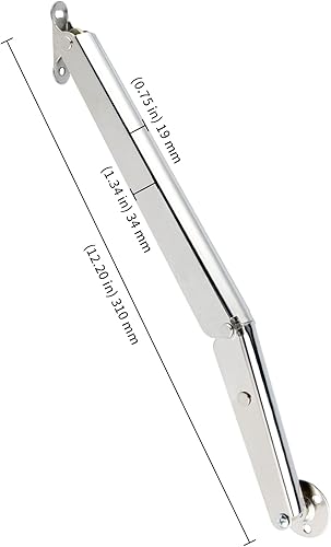 Miniatura 2 de KEILEOHO Paquete de 4 bisagras de soporte de tapa de cierre suave 200N, bisagras de retención de tapa resistente, amortiguadores de gas de baja