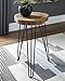 Signature Design by Ashley Eversboro Rustic Wood Accent Table with Hairpin Legs, 24 Inches, Brown & Black