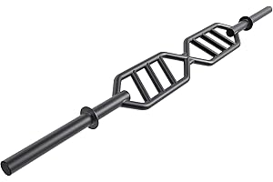 Hex Bar Barbell Trap Bar for Deadlifts Shrugs Squats Farmers Carries, Multi-Grip...
