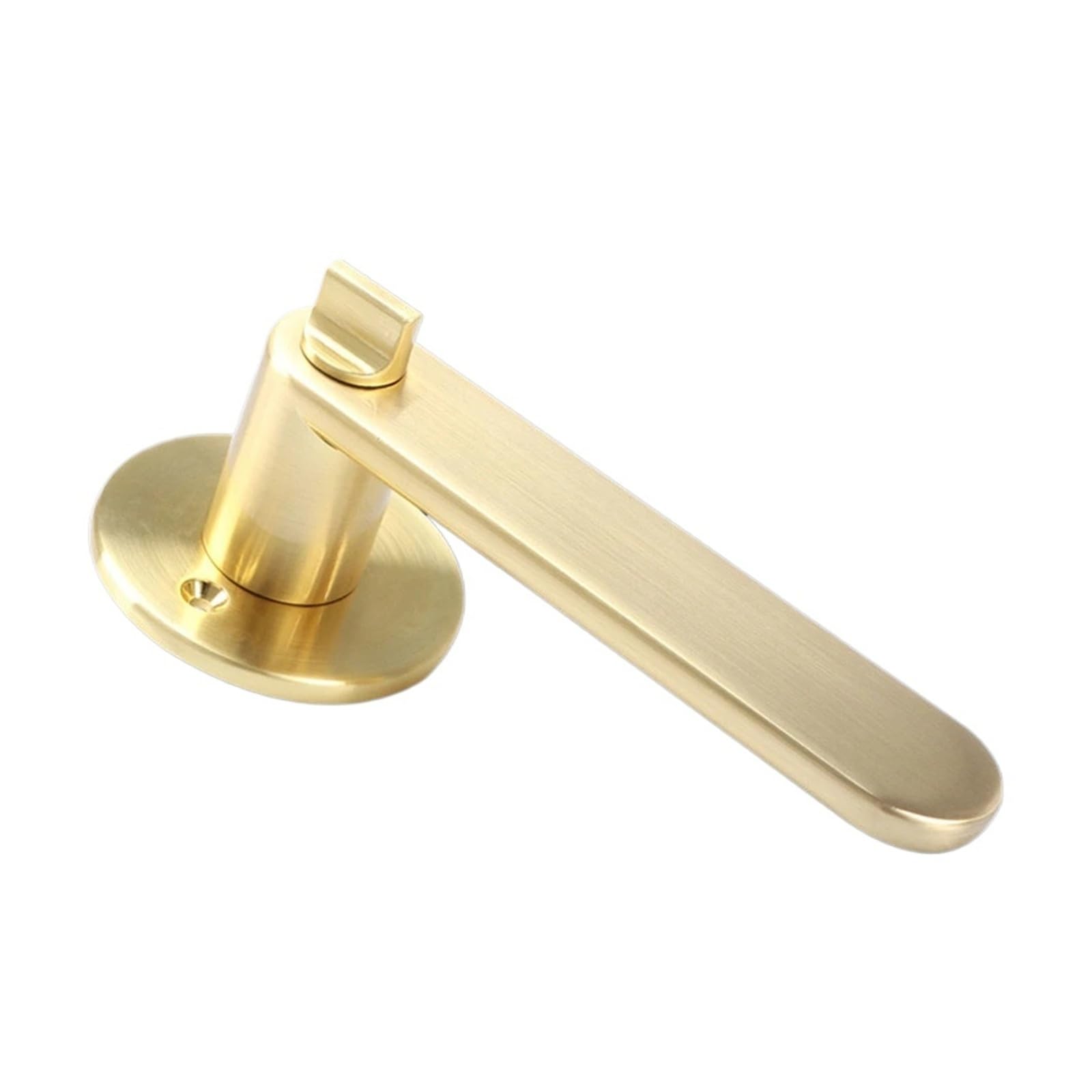 Sjloynwq Silver Withoutkey Bedroom Door Handle Lock With Key For Bathroom(Silver Withoutkey)