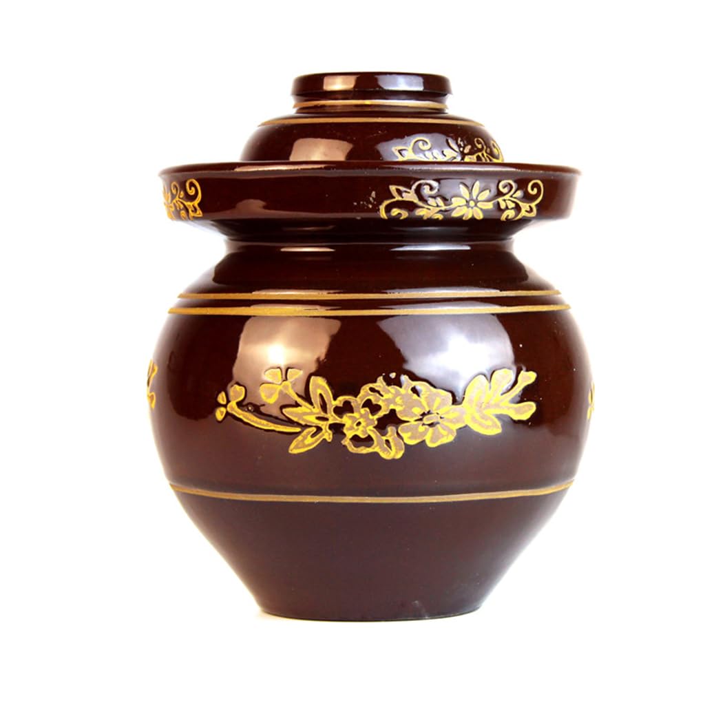 Ceramiczny słoik na ogórki z pokrywkami, tradycyjny chiński porcelanowy garnek na ogórki, ceramiczny garnek do fermentacji z pokrywką z uszczelką wodną, garnek na kiszoną kapustę d(8kg