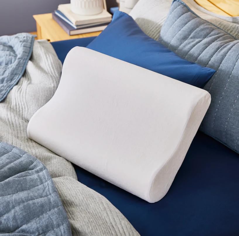 Orthopedic Memory Foam Pillow I 2 Year Warranty I Pillow for Cervical and Neck Pain (King (White), 1, Count)