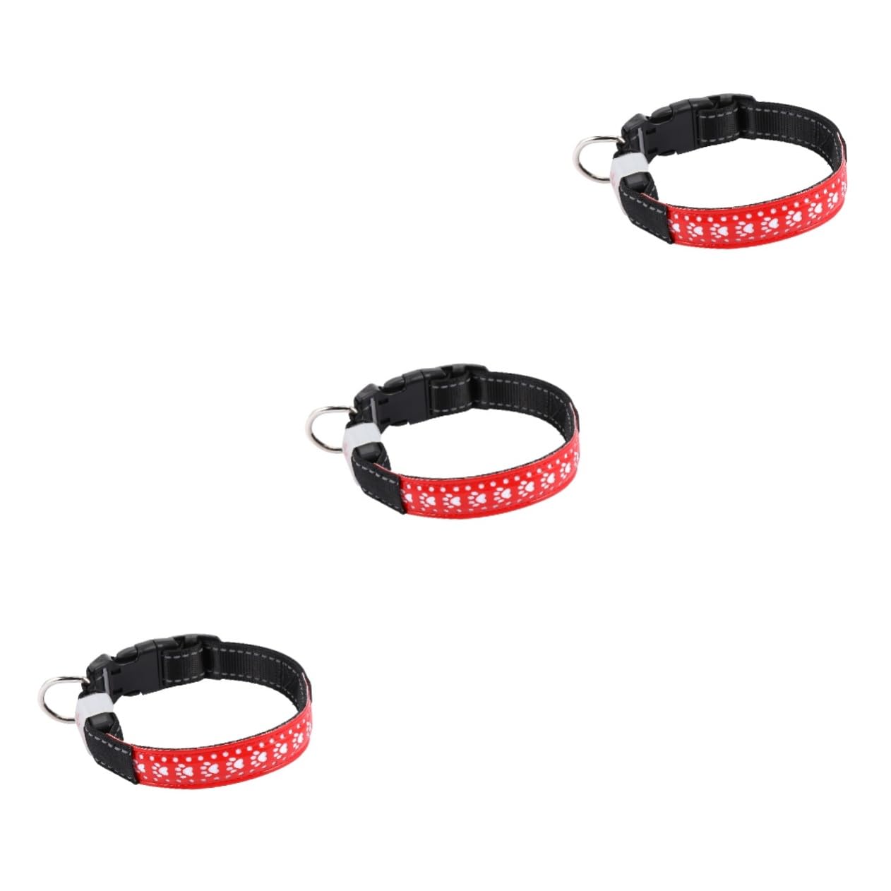 POPETPOP 3pièces Collier LED pour Chien PU Et Accessoire Éclairant pour Promenade Nocturne avec Modes Éclairage