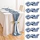 6 Stück Seihtuch Tischläufer blau,Rustikaler Gaze 90 x 300cm,Boho Cheesecloth Tischläufer Hochzeit Tischdecke,Salbeigrüne Seihtuch-Tischläufer,RustikaleSalbeigrüne Tischdecke,Käsetuch Boho Tischläufer