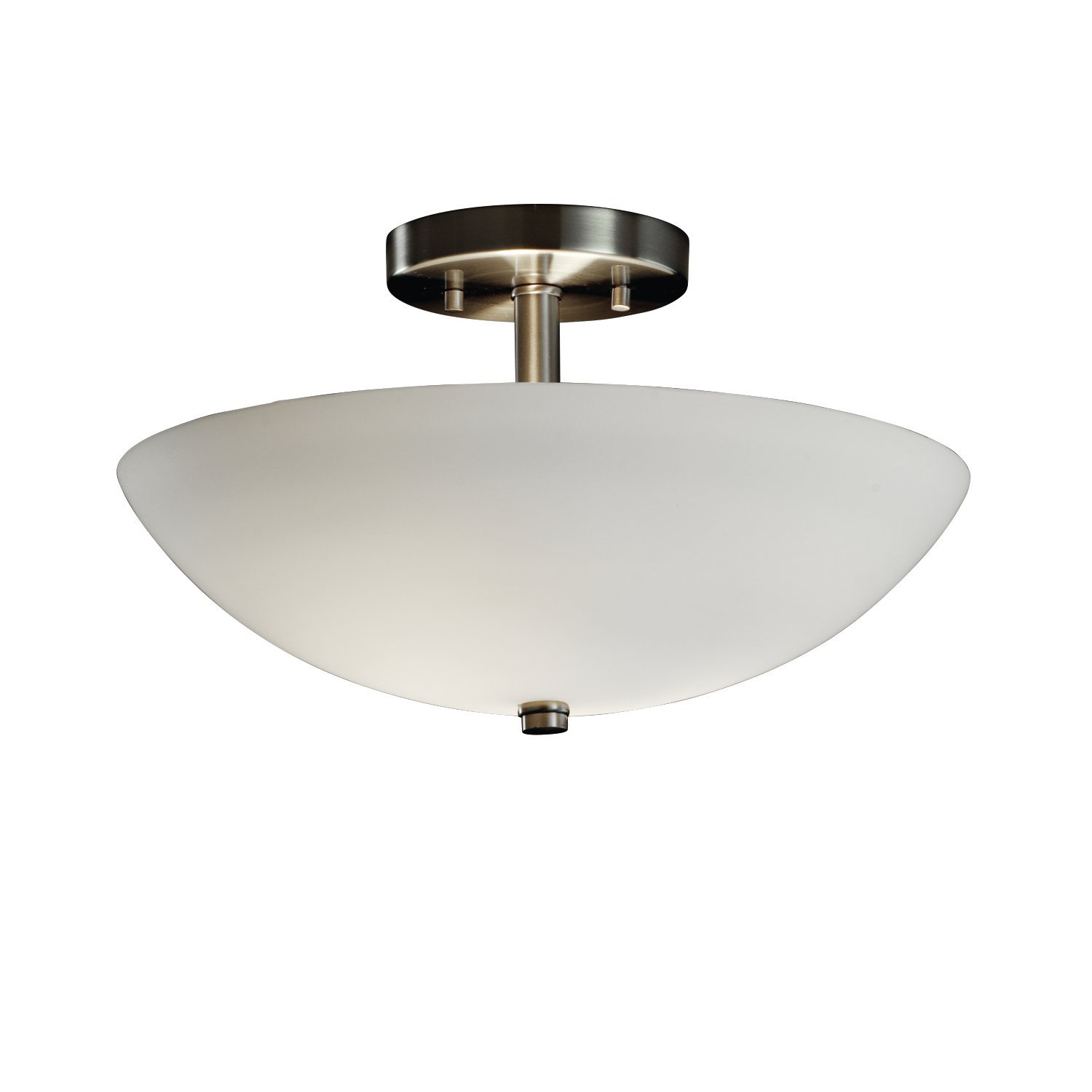 Amazon.com: Justice Design Group Fusion 2-Light Semi-Flush - Brushed Nickel  Finish with Opal Artisan Glass Shade : Everything Else