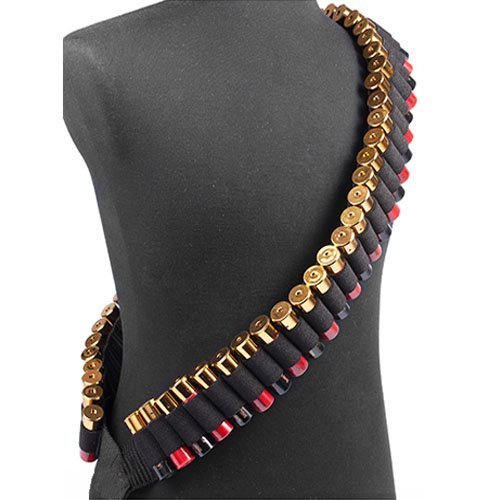 TACFUN New 50 Round Shell Shotgun Bandoleer for 12/20 Gauge Nylon Bandolier
