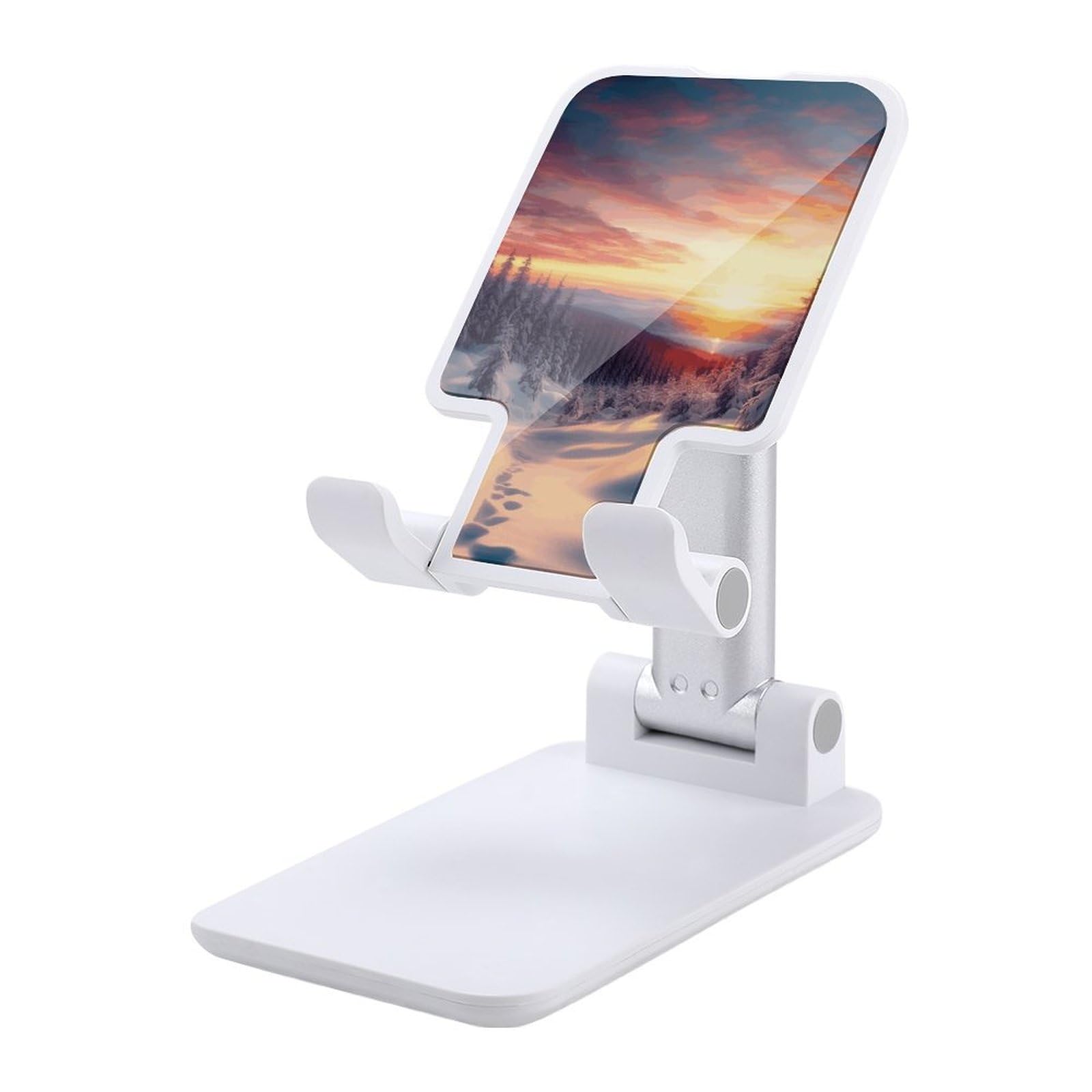 Support de téléphone pliable bureau paysage neige universel - 6