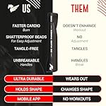 Elite Jumps - Do Hard Things 1” Beaded Jump Ropes | Crossover Jump Rope for Your Exercise Equipment | Segmented Jump Rope - Image 2