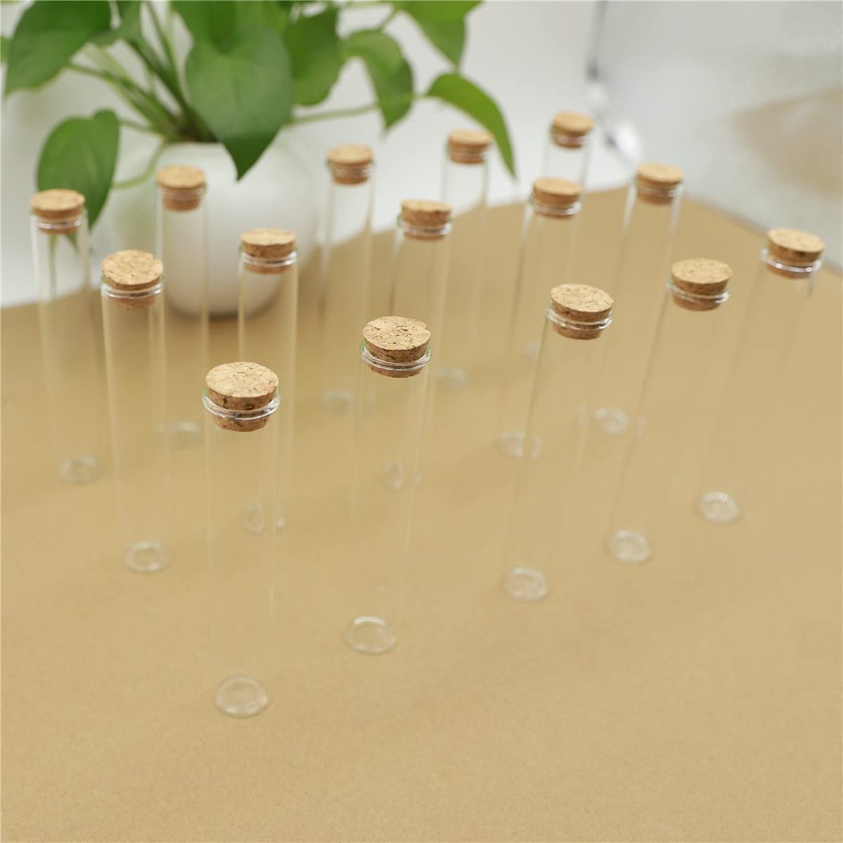 Plastikowe probówki 50 szt./partia 22 x 120 m 35 ml szklana butelka korek korek szklane słoiki mini butelka na przyprawy pojemnik małe fiolki DIY małe probówki plastikowe probówki z pokrywkami