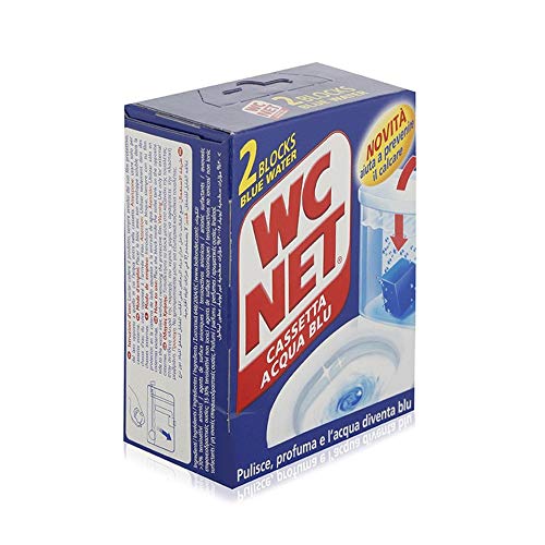 DESINFECTANTE Y AMBIENTADOR DE INODORO WC NET CISTERNA PONE EL AGUA AZUL PAQUETE DE 2 UNIDADES