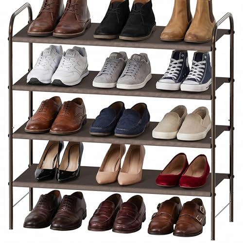 Simple Houseware 4-Tier Shoe Rack Storage Organizer, Bronze