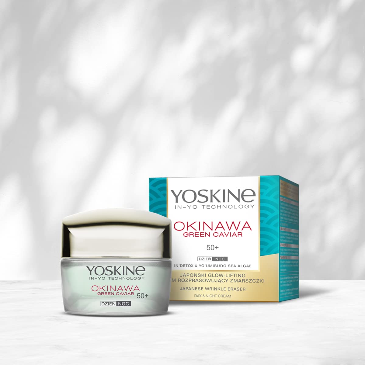 Yoskine Okinawa Green Caviar krem na noc 50+, przeciwstarzeniowy, nawilżający z ekstraktem z zielonego kawioru, dla promiennej skóry, 50 ml