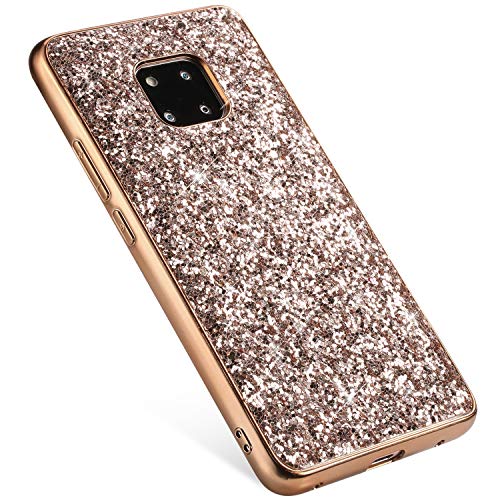 Uposao Huawei Mate 20 Pro Hülle TPU Silikon Mit Glitzer – Schlank, Stoßfest & Stylisch In Rot
