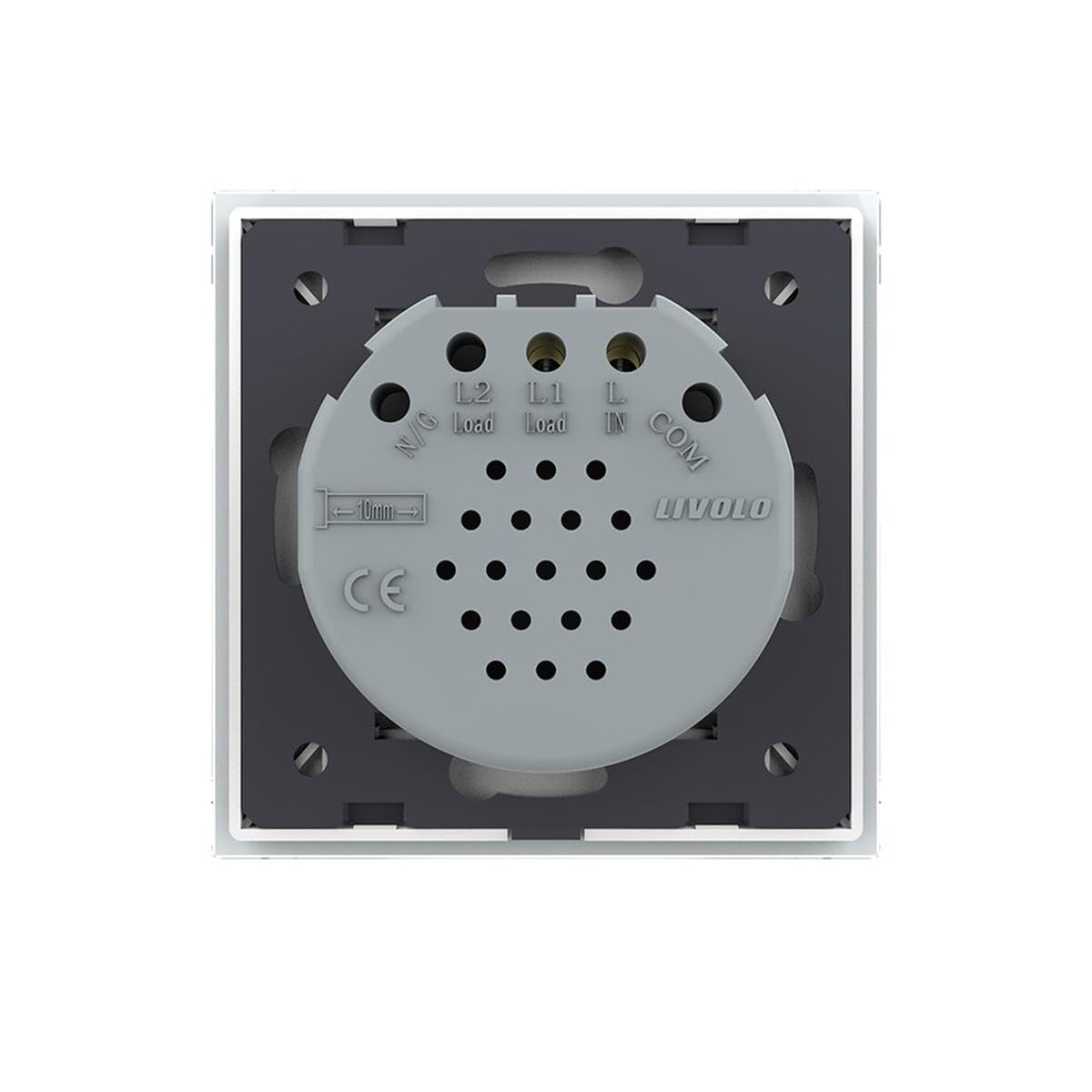 LIVOLO 1-facher Touch Taster Lichtschalter für Haus-Automation 230V Trockenkontaktrelais Impulsschalter Nullleiter erforderlich Klingel Sensor Touchschalter Weiß VL-C701IH-11