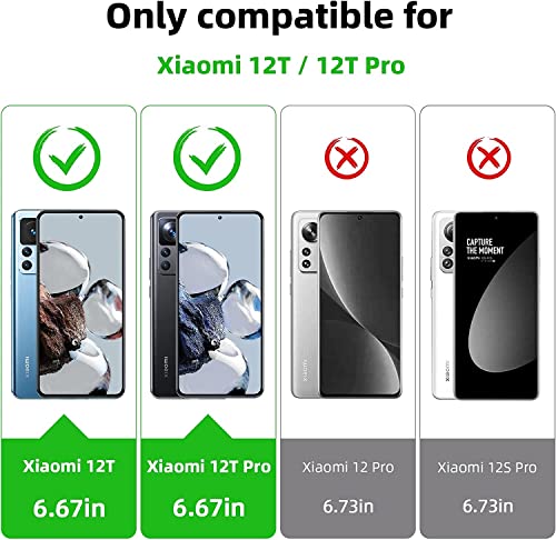 PIXFAB For Xiaomi 12T & 12T Pro Leather Phone Case, Magnetic Closure Full Protection Book Folio Design - Image 2
