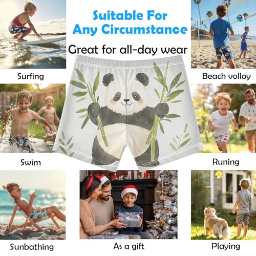 Boys Swim Trunks Quick Dry Kids Bathing Suit Cute Panda Watrcolor Toddler Swim Shorts Boardshorts Swimwear2