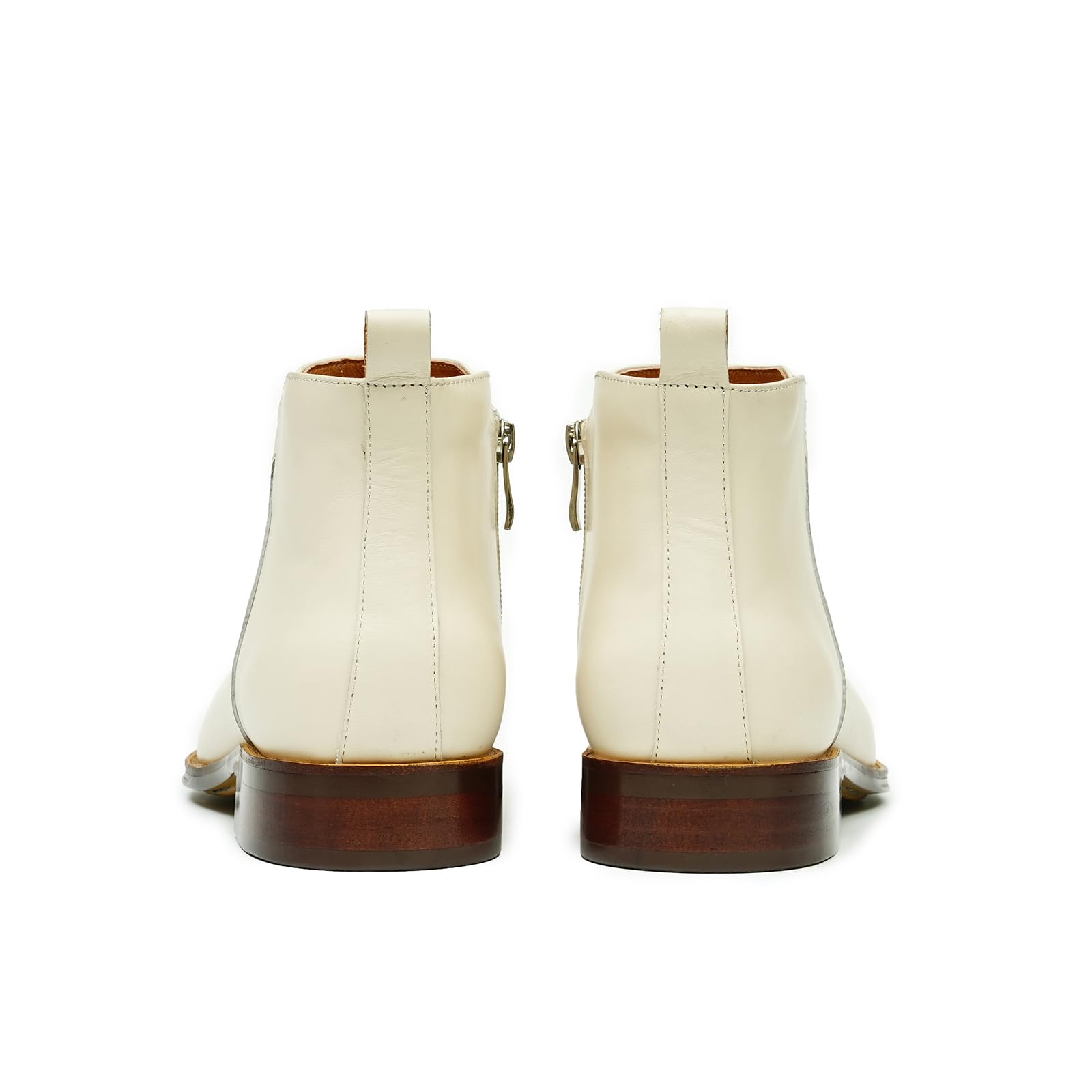 Botas Chelsea de Vaca para Hombre Botines Casuales Negocios Pull On Zapatos en Cuero Genuino