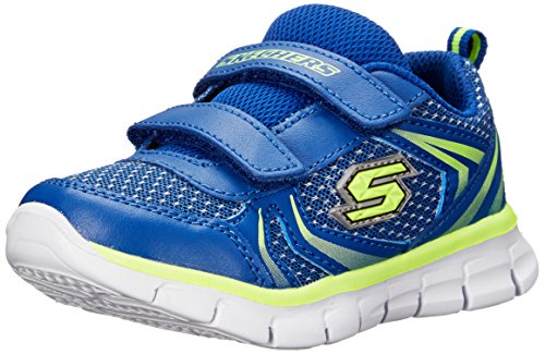 Skechers Synergy Mini Sprint, Baskets Basses garçon, Bleu (BLYL), 22 EU
