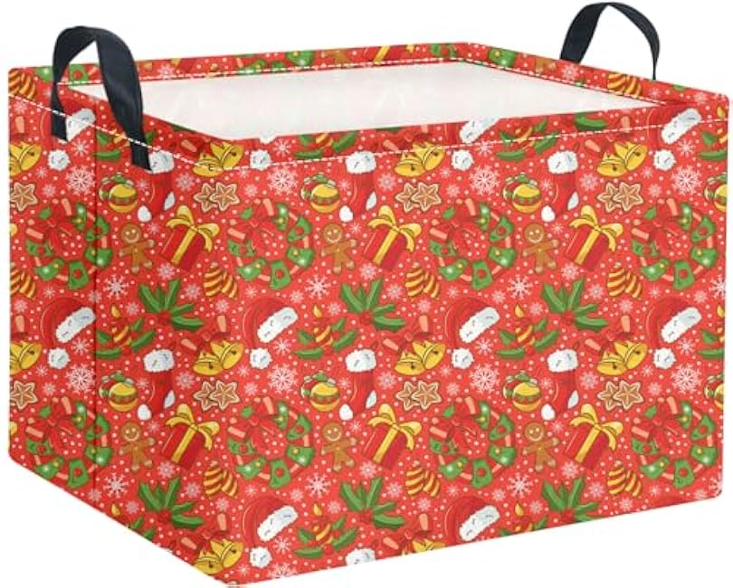 Rectangular Halloween Basket Storage Basket Waterproof Storage Bin for Bedroom Collapsible Bin Books Box Room Decor(Pink Ghost)