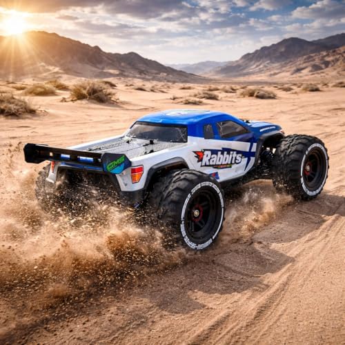 Image of SUPER TOY 1:18 Scale All Terrain RC Car, 35 KPH High Speed 4WD Electric Vehicle Hobby Car with 2.4 GHz Remote Control 4X4 Waterproof Off-Road Truck 6-Axis Shock Absorption with Rechargeable Battery