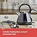 BLACK+DECKER KE2900B 1.7L Stainless Steel Electric Cordless Kettle, Black, Small