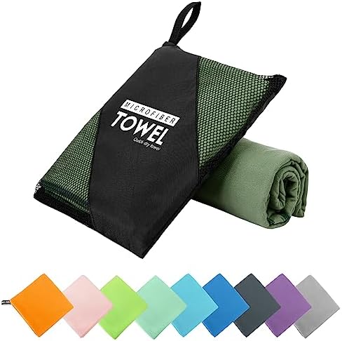 Microfiber Travel Towel, Soft Lightweight Quick Dry Towel, Super Absorbent Compact Travel & Sports & Beach Towels for Camping, Backpack, Gym, Swimming, Yoga, Hiking (L:24
