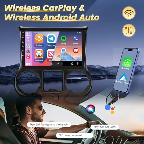 Radio para Jeep Wrangler 2015-2017 con pantalla táctil 10 pulgadas miniatura 4