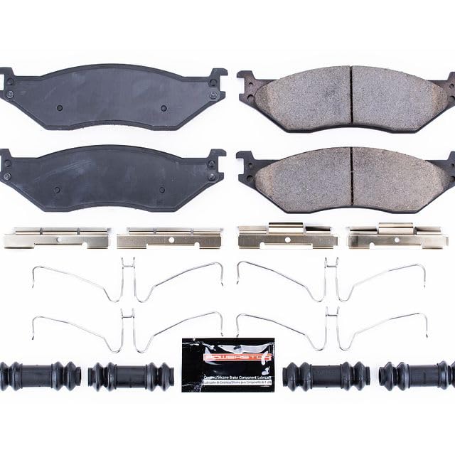 Image of PowerStop Z23 Performance Carbon Fiber Ceramic Brake Pads Front Z23-1066 | Ford F-450 Super Duty, Ford F-550 Super Duty, F-53 Motorhome Chassis Carbon Fiber Ceramic Brake Pads + Installation Hardware