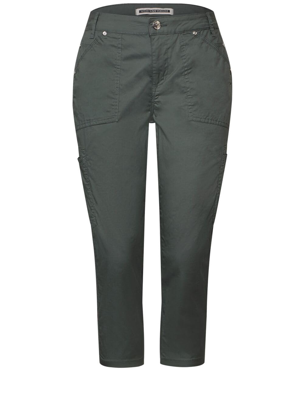 Street One Damen 3/4 Satin Hose mit Taschen A378876