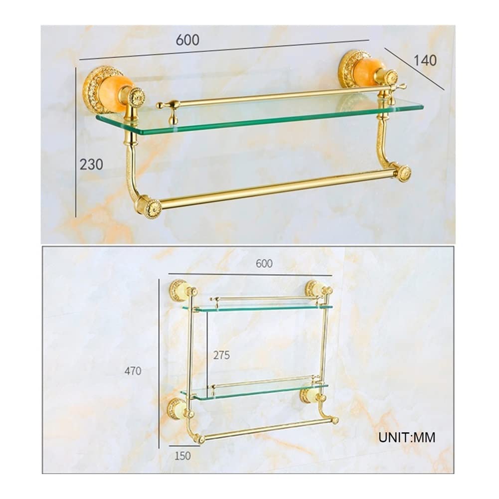 Badezimmer Regal Aus Kupfer – Für Fön, Bürste & Zubehör, 18 Cm Hoch, Wandmontage, Klassisches Design