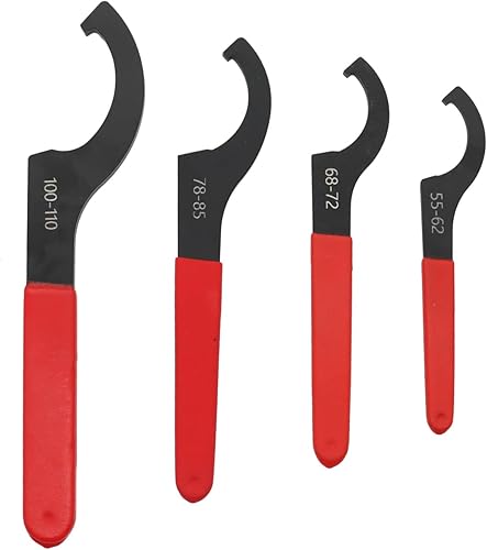 Miniatura 7 de Juego de 9 llaves helicoidales de acero al carbono universales compatibles con la mayoría de ajustes de bobina sobre choque (rojo)