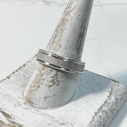 6mm Cobalt Wedding Band for Couples Stone Flat Finish Wedding Ring Two Thin Grooves Comfort Fit SZ 6-122