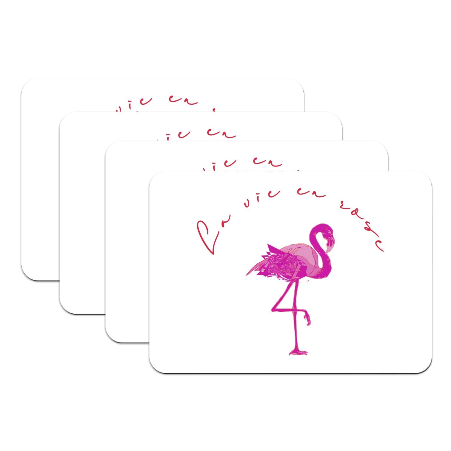 Dessous de table en caoutchouc flamant rose grand format haut de gamme