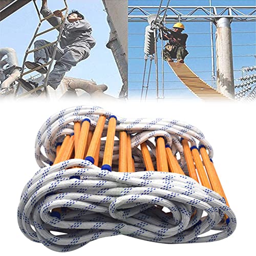 Scala di Emergenza in Corda, Scala di Sicurezza (30 m), Scala di Corda ignifuga con Ganci, Scala antincendio di Emergenza, Scala di Salvataggio