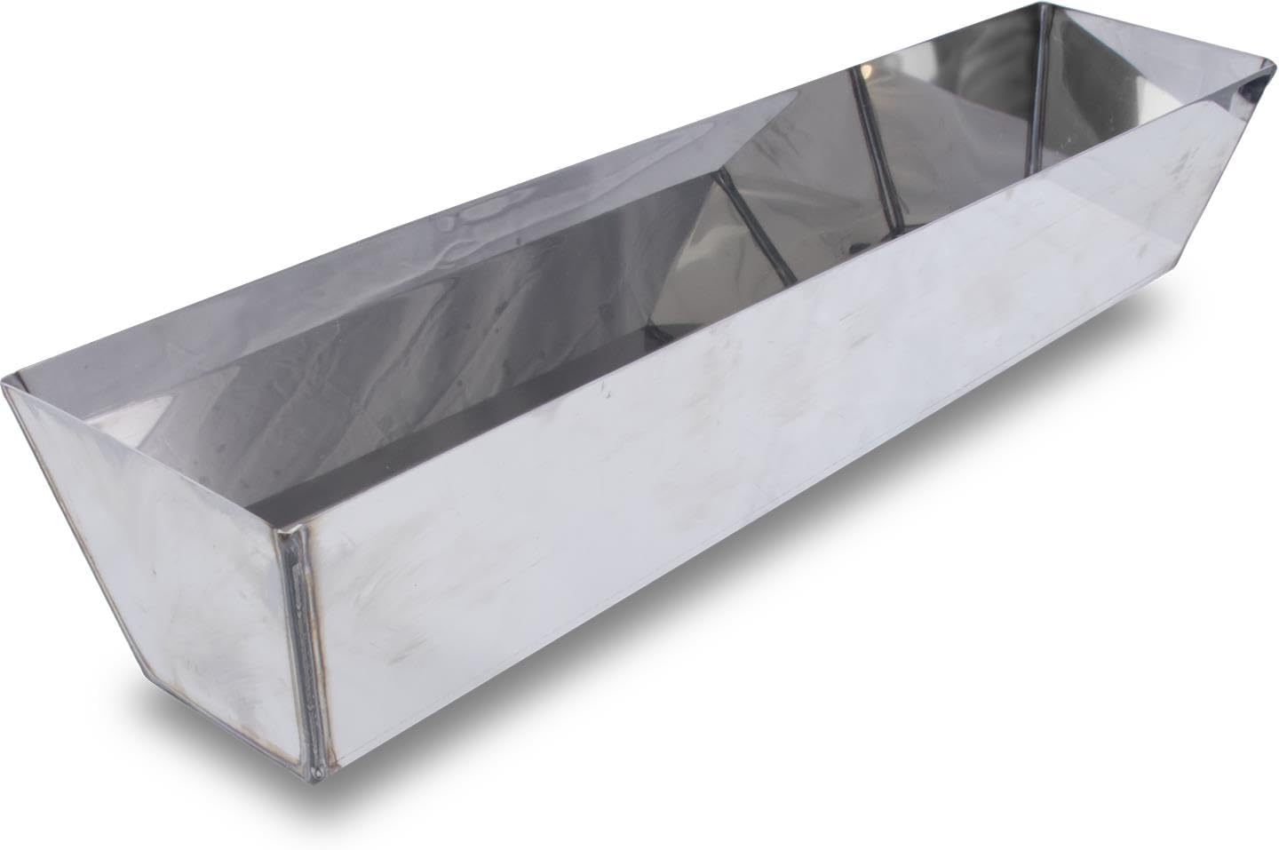 Heli-Arc Mud Pans, 14 Inch, Heavy Gauge Stainless Steel, Heli-Arc Welded Corners, Sheared Sides to Clean Knives, Hold Joint Compound, Drywall and Plaster, 6396