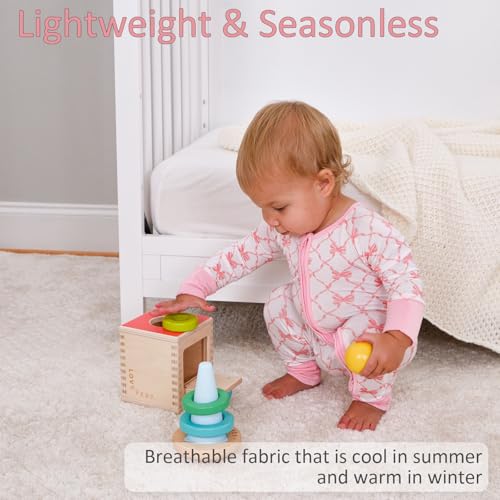 LollyBanks Baby Pajamas, 2-Way Zipper Romper, 95% Viscose Made from Bamboo and 5% Spandex, Baby Sleepers4