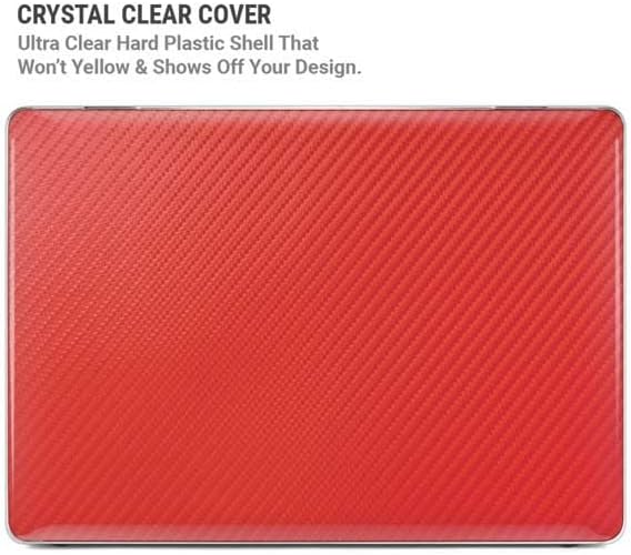 Skinit Laptop Case Plus Skin Compatible with MacBook Air 13in (2020) - Red Carbon Fiber Specialty Texture Material Design