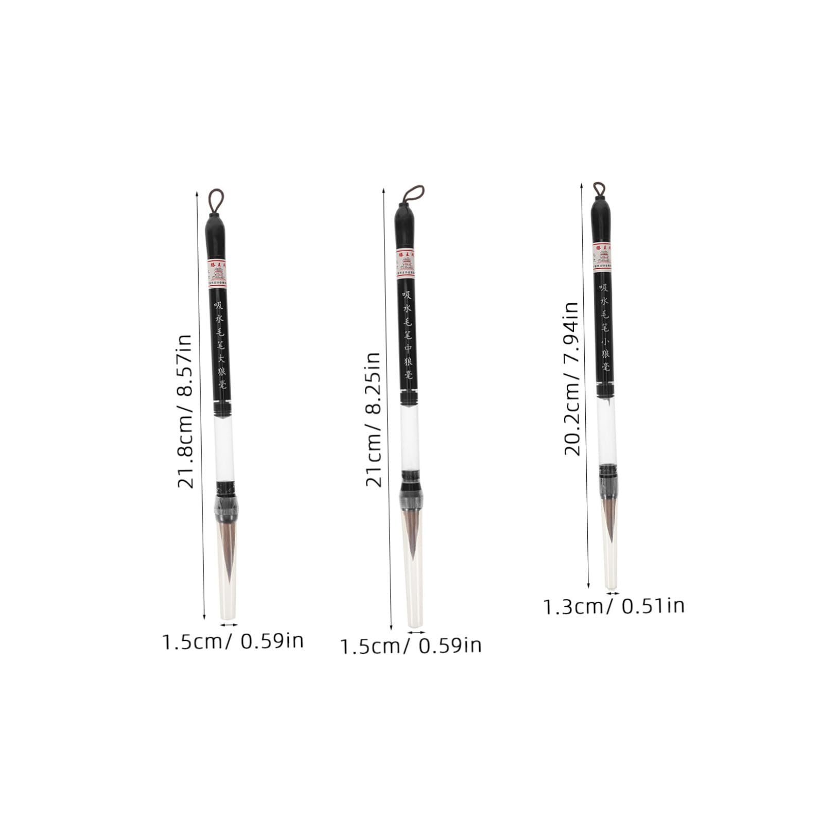 OSALADI Traditional Chinese Calligraphy Brush Set 3pcs Soft Brush Pens Writing Drawing for Artists Calligraphers