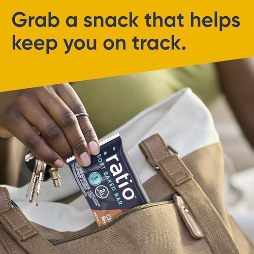 :Ratio Ratio Soft Baked Bars, Chocolate Brownie, 1G Sugar, Keto Friendly thumb #6