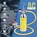 YUANRI AC Flush Kit Home A/C Flush Tool Automotive A/C Flush Kit House AC Flushing Kit 1L Stainless Steel Bottle R134A R12 R22 R404 R410A Air Conditioner System Flush Canister Kit Clean Tool Set