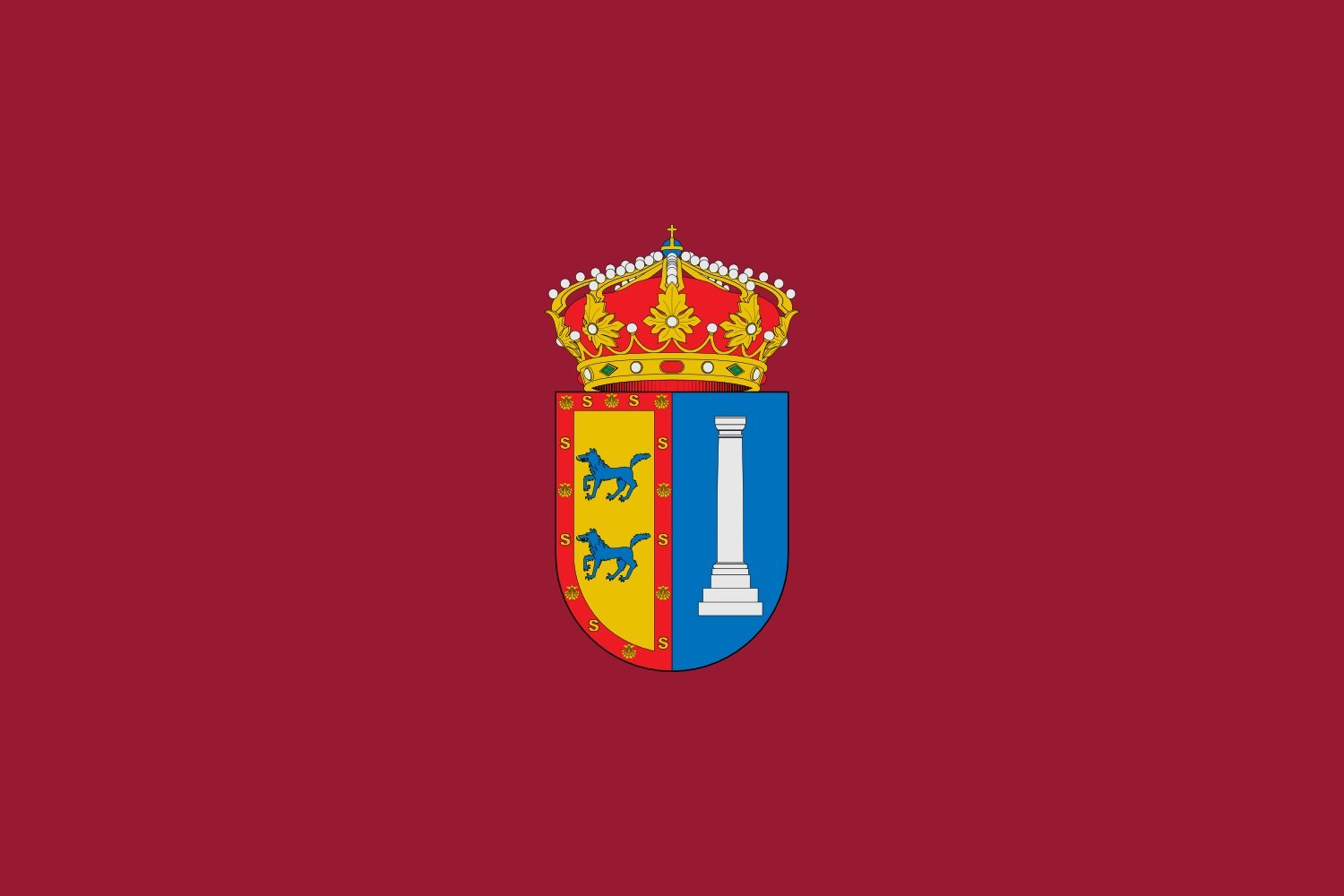 Drapeau d'Alcabón anti-déchirure grand format pour mât exposé au vent