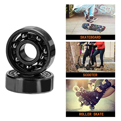image for Black Flash 608RS Skateboard Bearings ABEC 11 Chrome Steel Ball Bearin